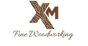 Logo for XM Fine Woodworking with a stylized 'XM' design with no background